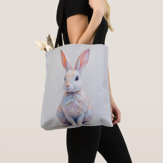Pastel Low-Poly Bunny Tasche