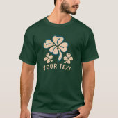 Pastel Lucky Kleeblatt Clover Text St Patrick`s Da T-Shirt (Vorderseite)