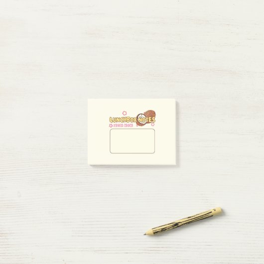 Pastel Lunch Box benutzerdefinierte Spaß hinzufüge Post-it Klebezettel (Auf Schreibtisch)