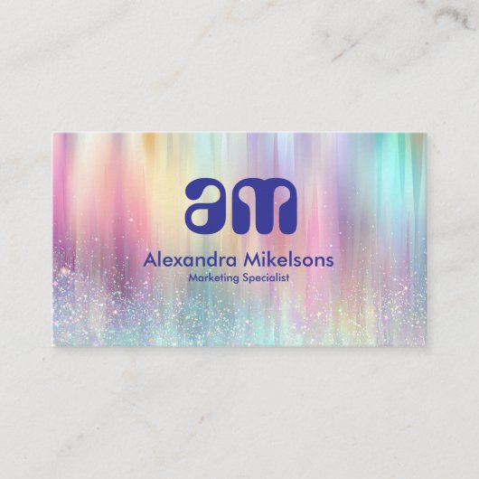 Pastel Luxe Gradient Design Visitenkarte (Vorderseite)