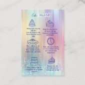 Pastel Luxe Gradient Tortenpflege  Visitenkarte (Vorderseite)