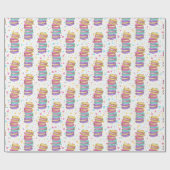 Pastel Macaron Birthday Geschenkpapier (Flach)