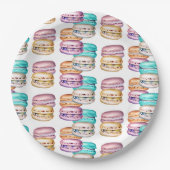 Pastel Macaron Cookie Geburtstagsparty Pappteller (Vorderseite)