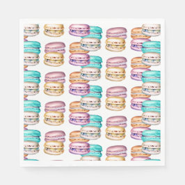 Pastel Macaron Cookie Geburtstagsparty Serviette