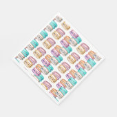 Pastel Macaron Cookie Geburtstagsparty Serviette (Ecke)
