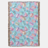 Pastel Macaron Throw Blanket Decke (Vorderseite Vertikal)
