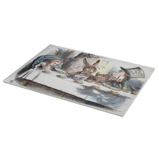 Pastel Mad Hatters Tee Party Cutting Board Schneidebrett (Ecke)