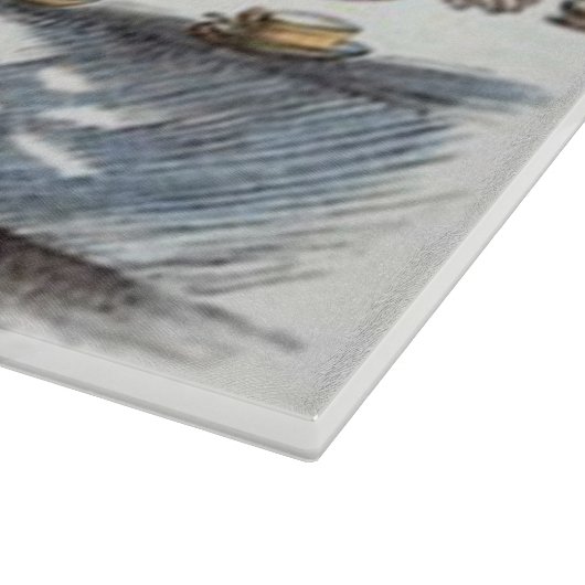 Pastel Mad Hatters Tee Party Cutting Board Schneidebrett (Ecke)