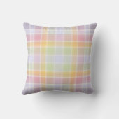 Pastel Madras Custom Throw Pillow for Nursery Kissen (Rückseite)