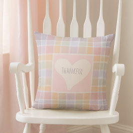Pastel Madras Custom Throw Pillow for Nursery Kissen