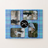 Pastel Madras Kariert Spring Gingham Blue Aquamari Puzzle (Horizontal)