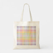 Pastel Madras Plaid Custom Tote Bag for Moms Tragetasche (Rückseite)