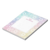 Pastel Magen Star von David Personalisiert Mitzvah Notizblock (Rotiert)