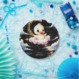Pastel Magic Duck Birthday Pappteller