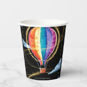Pastel Magic Hot Air Ballon Geburtstag Pappbecher (Vorderseite)