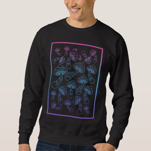 Pastel Magic Mushrooms   Aesthetic 1980 1990 Vapor Sweatshirt (Vorderseite)