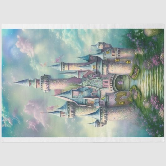 Pastel Magical Castle Seidenpapier (Vorderseite)