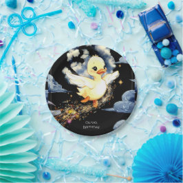 Pastel Magical Duck Birthday Pappteller