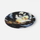 Pastel Magical Duck Birthday Pappteller (Schrägansicht)