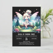 Pastel Magical Fairy Birthday Einladung (Stehend Vorderseite)