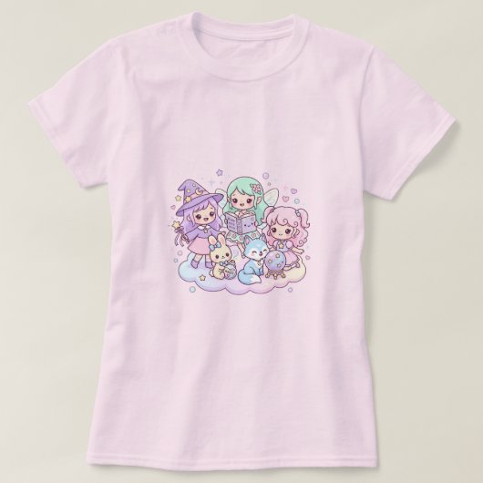 Pastel Magical Friends T-Shirt (Design vorne)