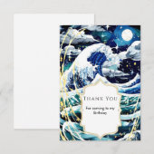 Pastel Magical Fun Ocean Waves Geburtstag Dankeskarte (Vorne/Hinten)