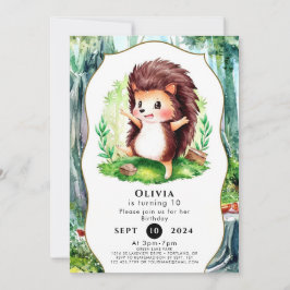 Pastel Magical Igel Geburtstag Einladung