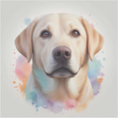 Pastel Magical Labrador Retriever Artwork Aufkleber (Vorderseite)