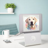 Pastel Magical Labrador Retriever Artwork Aufkleber (Laptop auf Schreibtisch)