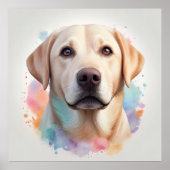 Pastel Magical Labrador Retriever Artwork Poster (Vorne)
