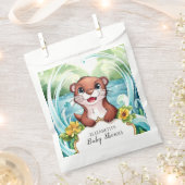 Pastel Magical Otter Baby Dusche Geschenktütchen (Ausgeschnitten)