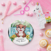 Pastel Magical Otter Baby Dusche Pappteller (Party)