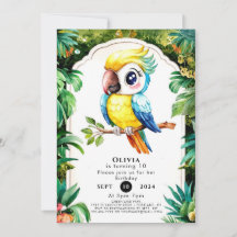 Pastel Magical Parrot Birthday