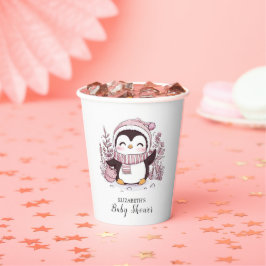 Pastel Magical Penguin Baby Dusche Pappbecher
