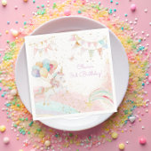 Pastel Magical Unicorn Rainbow Birthday Party Serviette