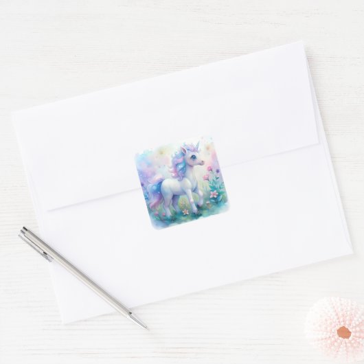 Pastel Magical Unicorn Sticker (Umschlag)
