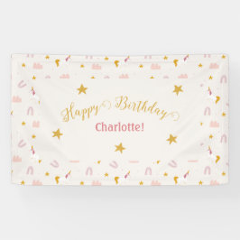Pastel Magical Unicorns Rainbows Banner
