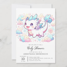 Pastel Majestic Dragon Baby Dusche