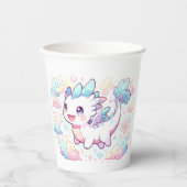 Pastel Majestic Dragon Baby Dusche Pappbecher (Vorderseite)