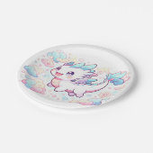 Pastel Majestic Dragon Baby Dusche Pappteller (Schrägansicht)