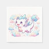 Pastel Majestic Dragon Baby Dusche Serviette (Vorderseite)