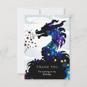 Pastel Majestic Dragon Birthday Dankeskarte
