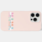 Pastel MAMA Personalisiert iPhone Case (Rückseite (Horizontal))