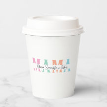 Pastel MAMA Personalisiert Paper Cup - Muttertag