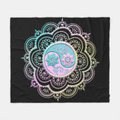 Pastel Mandala Fleecedecke (Vorderseite (Horizontal))