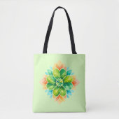 Pastel Mandala Flower Spring Garden Tote Bag Tasche (Vorderseite)