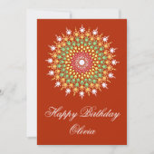 Pastel Mandala Happy Birthday Card (Vorderseite)