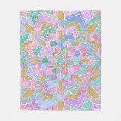 Pastel Mandala II Fleecedecke (Vorderseite)