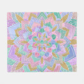 Pastel Mandala II Fleecedecke (Vorderseite (Horizontal))