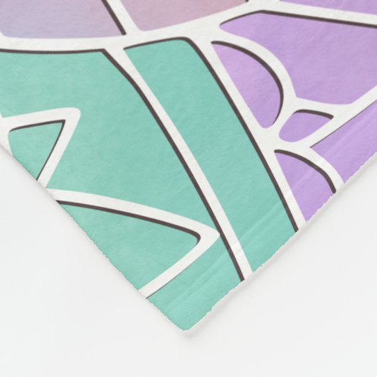 Pastel Mandala II Fleecedecke (Ecke)